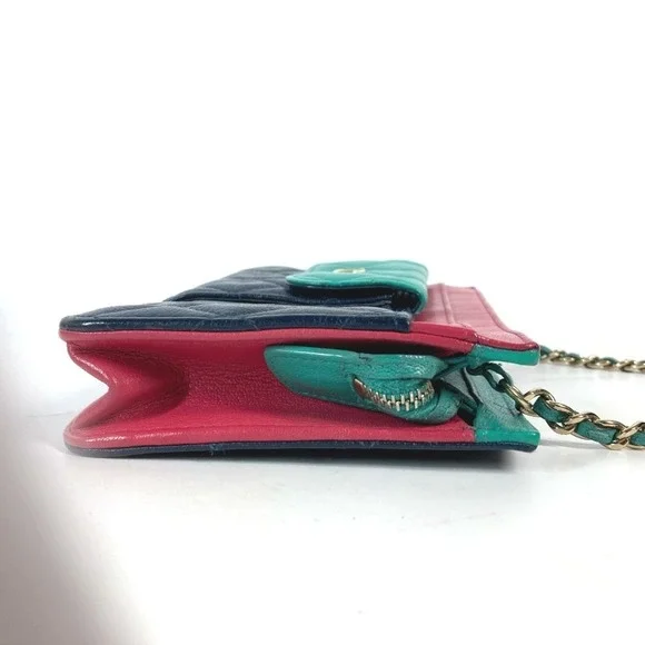 CHANEL Pink Caviar Leather Logo Pochette Shoulder Bag - Picture 5 of 14